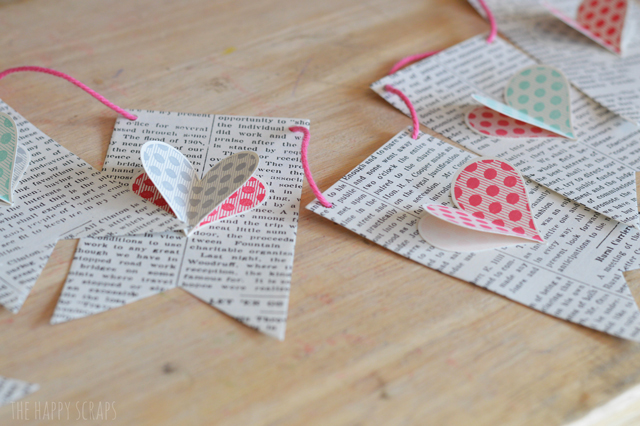 Heart Book Page Banner from The Happy Scraps