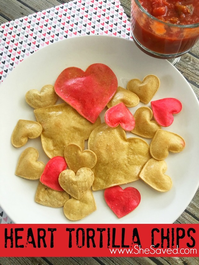 Heart Tortilla Chips from She Saved