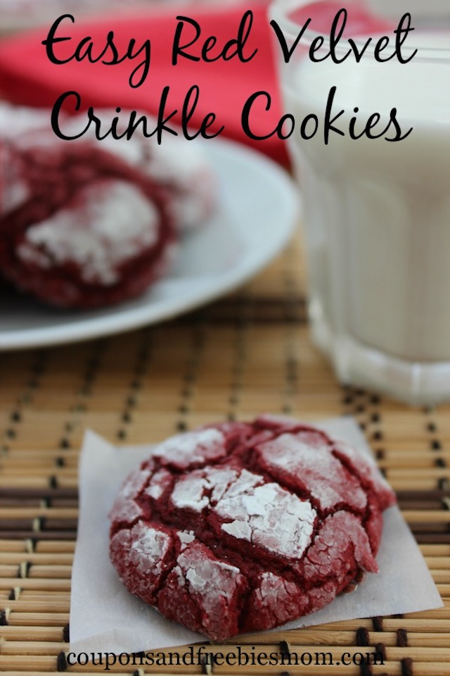 Red Velvet Crinkle Cookies from Coupons and Freebies Mom