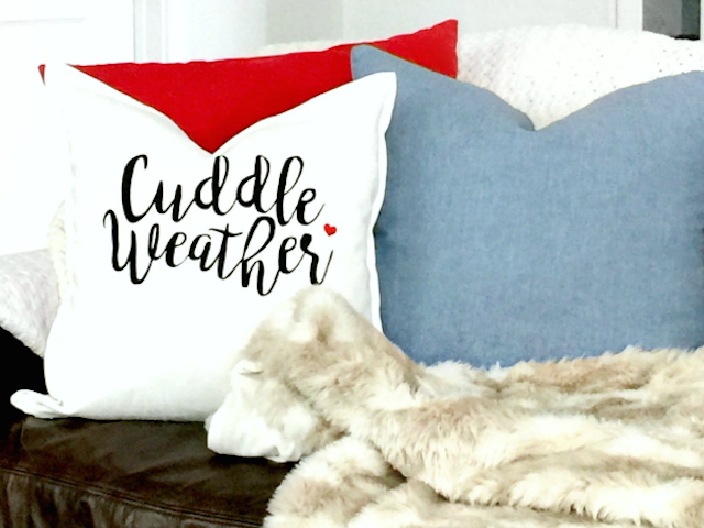 Stenciled Valentine's Pillow from Tauni Everett